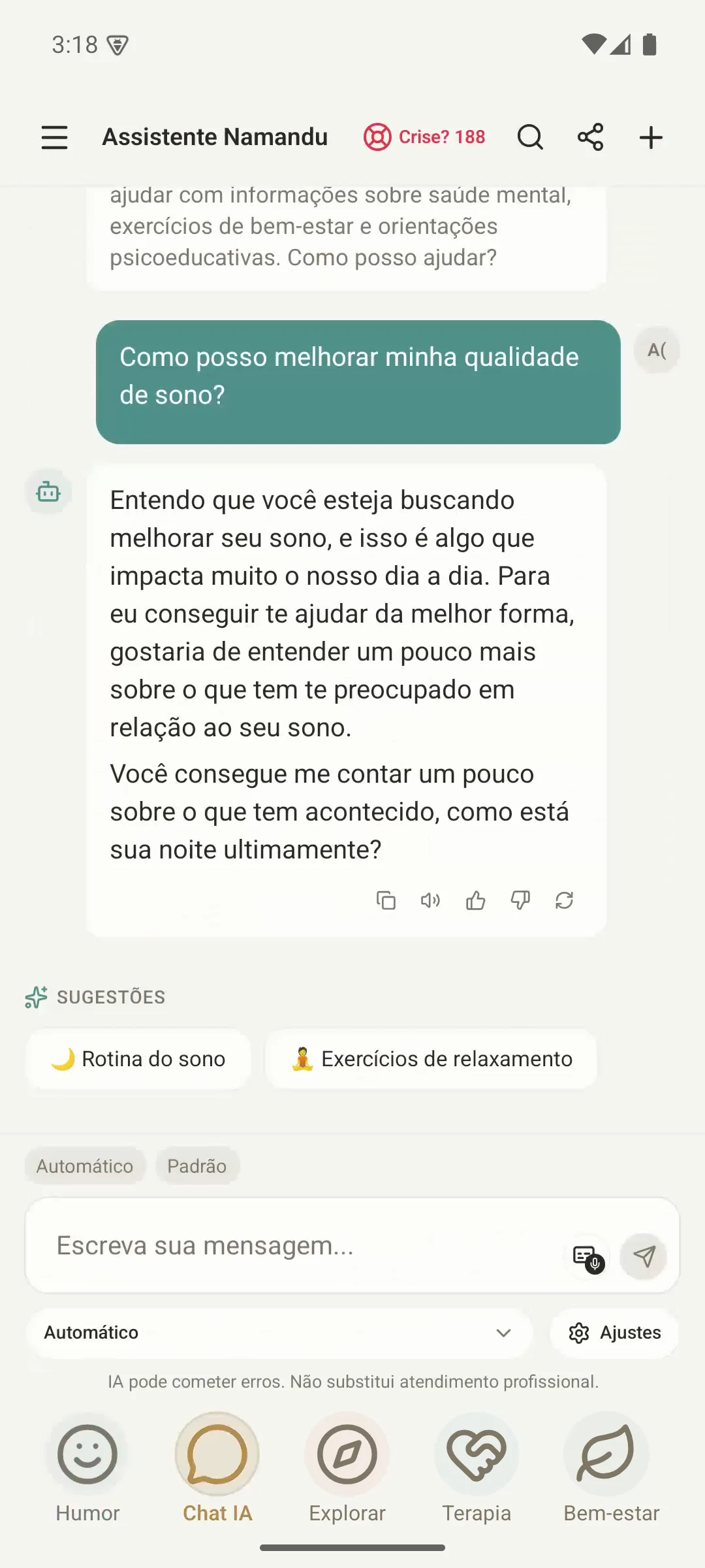Conversa com o Namu